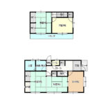 【リフォーム前間取図】現況の間取り図です。1階南側はLDK、和室は洋室へ間取り変更を行う予定です。(間取)